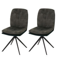 ESSZIMMERSTUHL Grün 2er-Set - Grün, Textil (47/90/56cm) - MCW