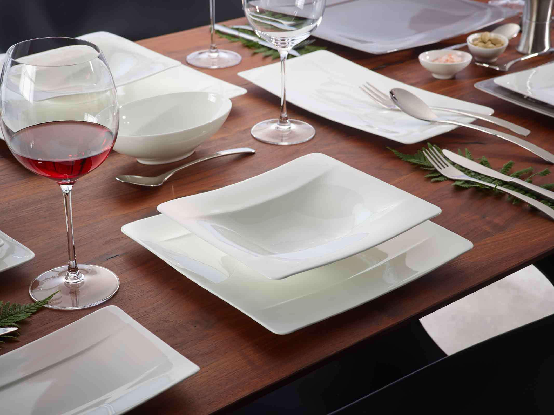 SUPPENTELLER Modern Grace weiß 24 x 20 cm 6er Set - Weiß, Keramik (1cm) - Villeroy & Boch