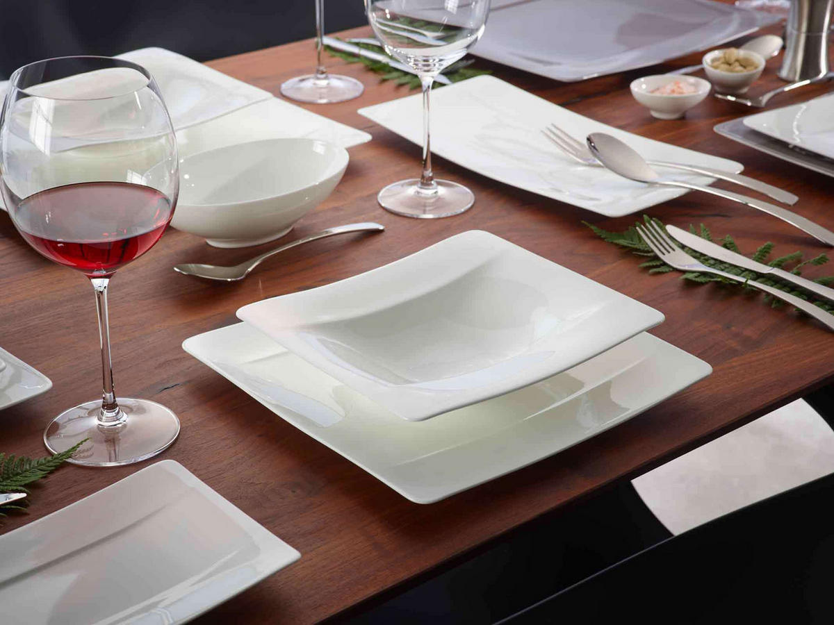 SUPPENTELLER Modern Grace weiß 24 x 20 cm 6er Set - Weiß, Keramik (1cm) - Villeroy & Boch