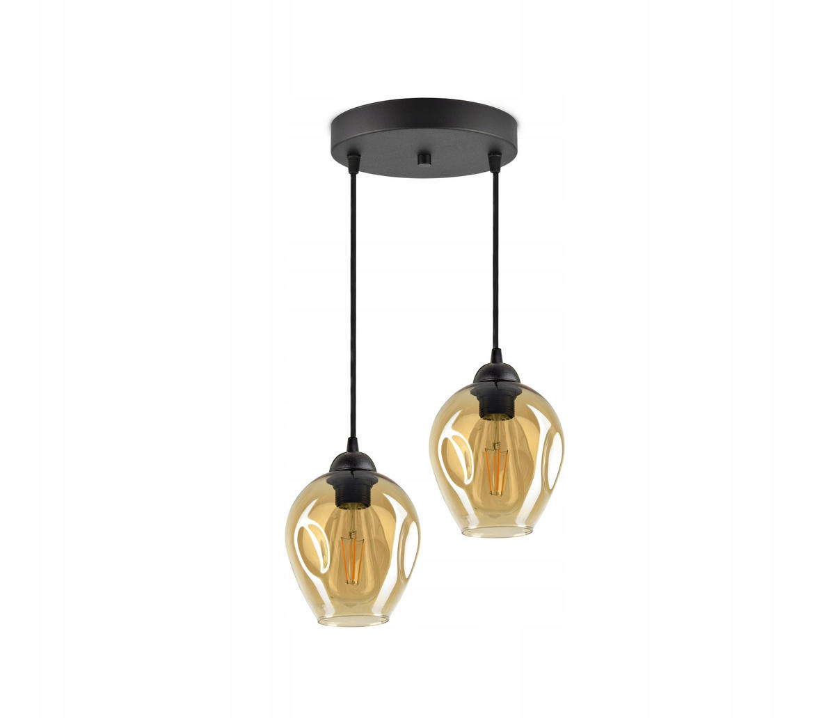 PENDELLEUCHTE Hegel - Transparent/Schwarz, Glas/Metall (30/30/80cm) - kiki design