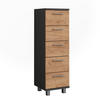 MIDISCHRANK Ilias Anthrazit/Goldkraft Eiche 30.2 x 95 cm - Honigeiche/Anthrazit, Holzwerkstoff (30.2/95/30cm) - Vicco