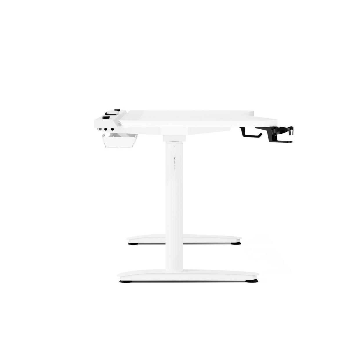 ELEKTRISCH verstellbarer Gaming-Schreibtisch X-Forge 160 x 80 cm - Weiß, Metall (70/160/72cm) - Diablo Chairs