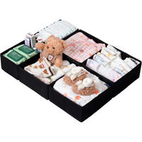 SCHUBLADEN Organizer 6er Set Schwarz für PAX Schrank 75x58 cm - Schwarz, Textil (28/12/28cm)