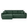 ECKSOFA Mit Schlaffunktion Und Bettkasten L-Form Ivo L, Cordstoff Poso, Grün, Links - Grün, Holz (250/142cm) - Kaiser Möbel