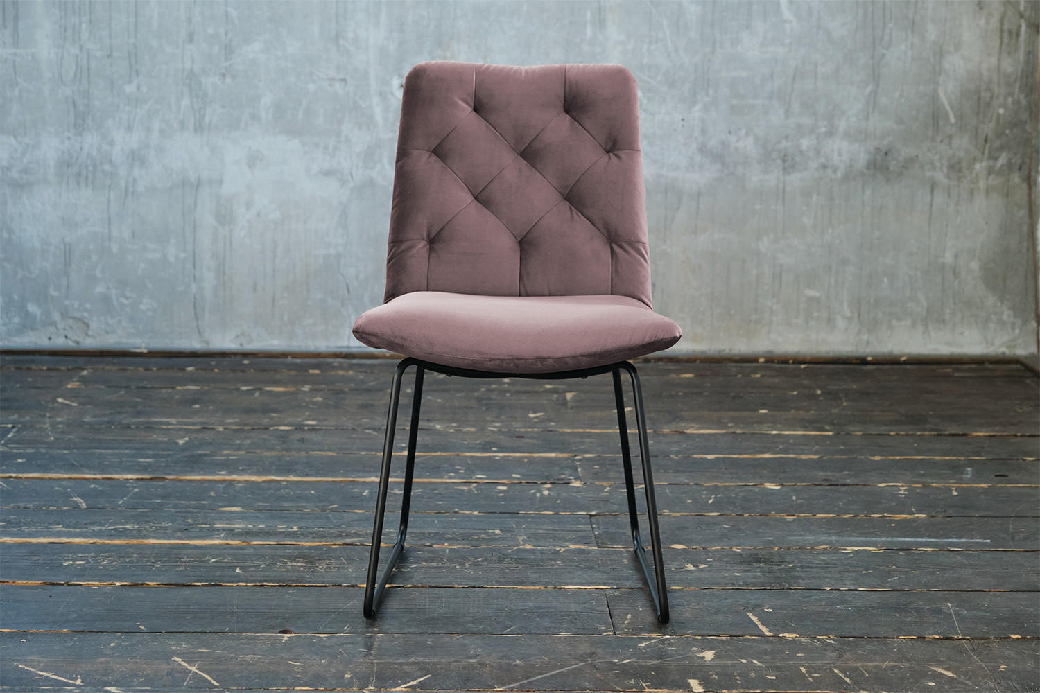 STUHL NEW CHARME Rosé Velvet - Rosa, Textil (52/87/66cm) - KAWOLA