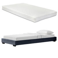 POLSTERBETT Solingen mit Matratze - Dunkelgrau, Textil (90/200cm) - Corium