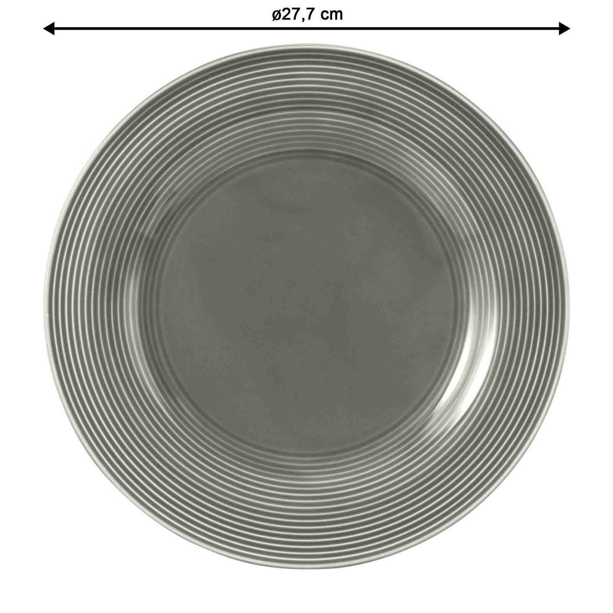 SPEISETELLER Beat Color Glaze Perlblau ø 27,7 cm 6er Set - Grau, Keramik (27.7cm) - Seltmann Weiden