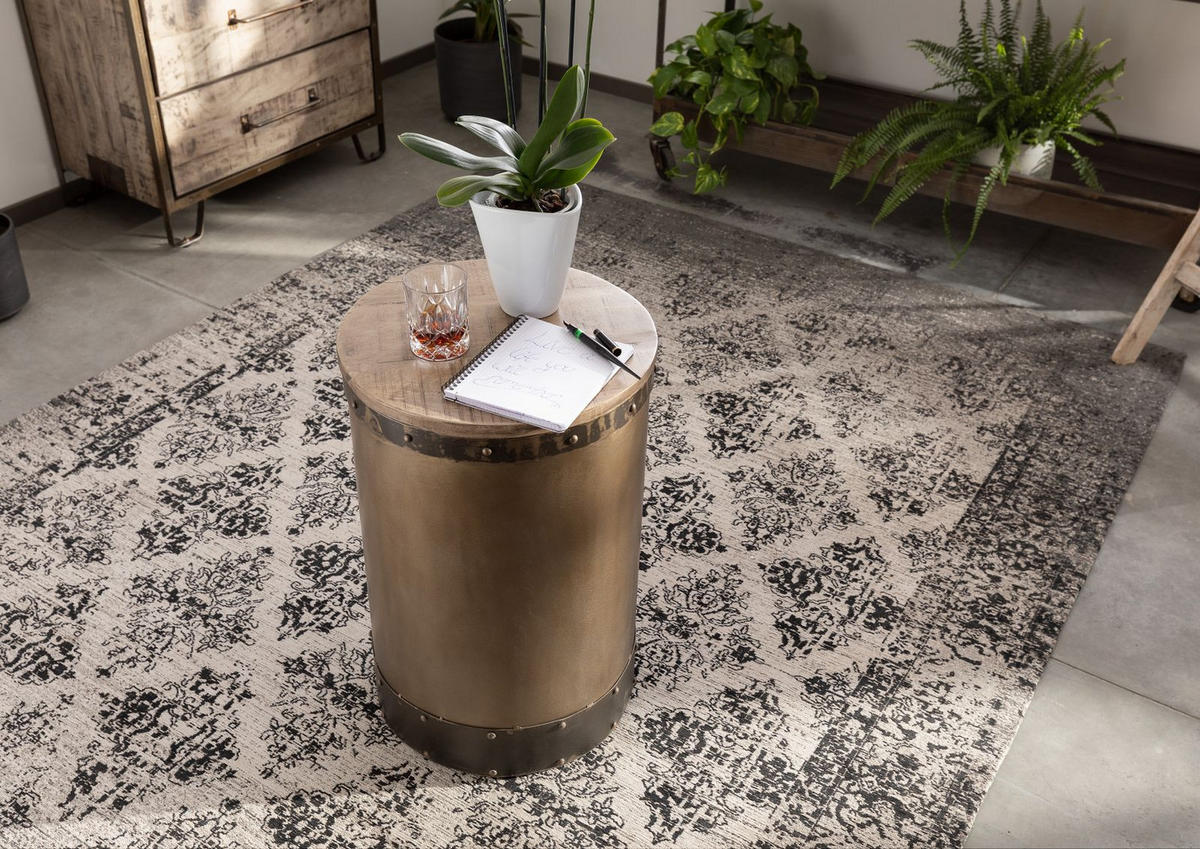 BEISTELLTISCH Mango 42x42x64 braun lackiert HEAVY INDUSTRY #259 - Braun, Holz (42/42/64cm) - Massivmoebel24