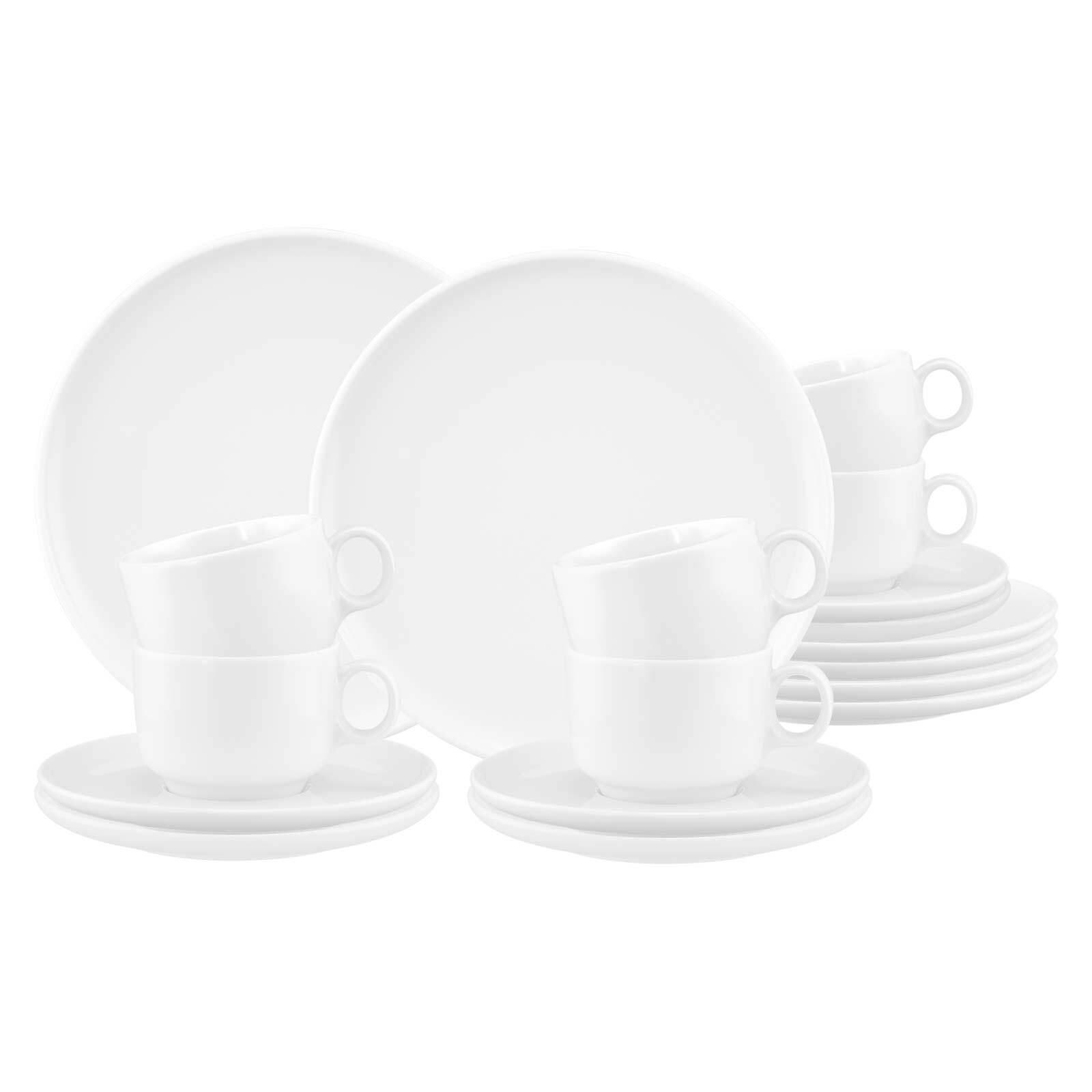 KAFFEESERVICE Sento Home weiß 18er Set - Weiß, Keramik (24/18.1/43cm) - Seltmann Weiden