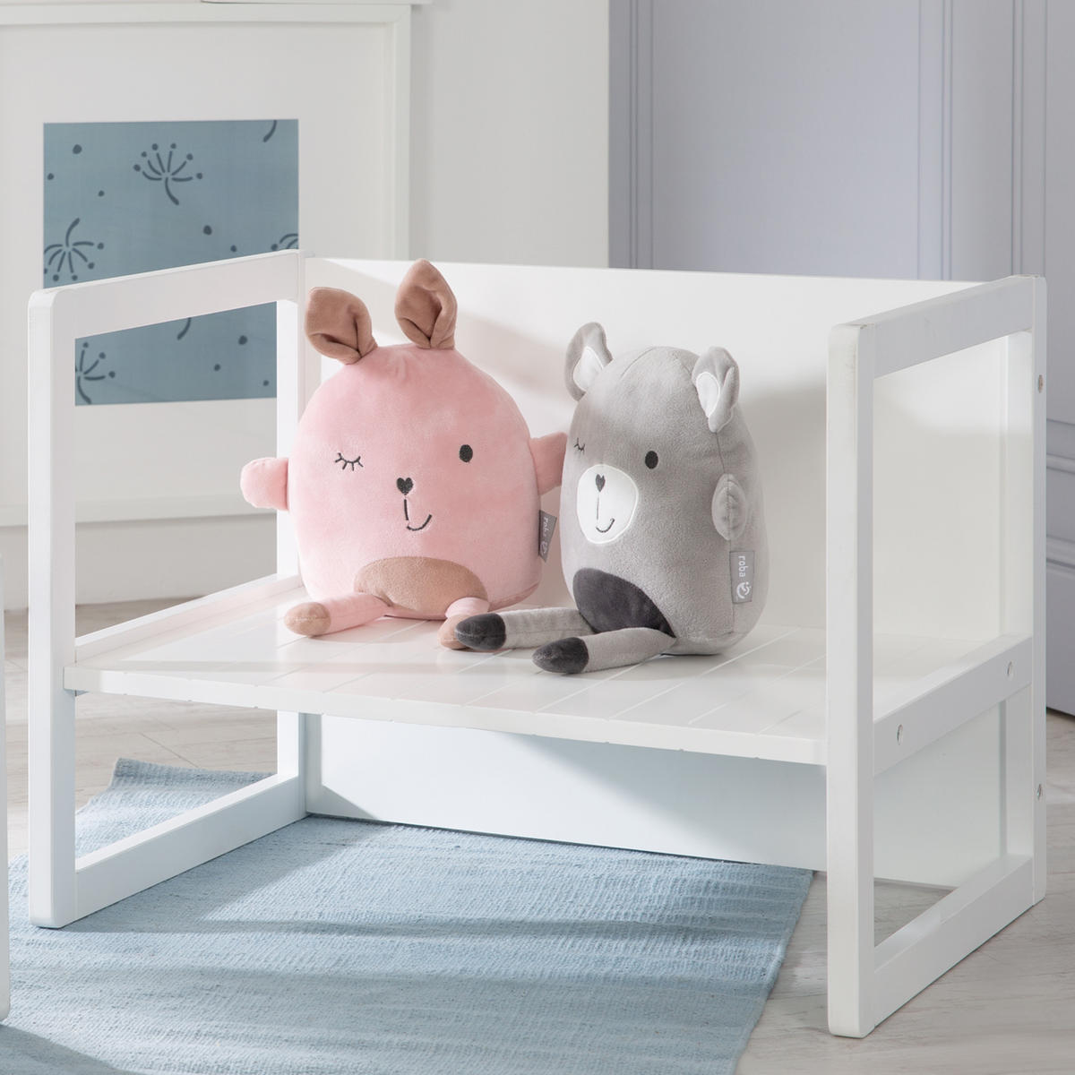 SITZBANK/ TISCH - Weiß, Holzwerkstoff (61/44/44.5cm) - Roba