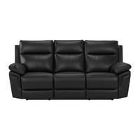 RELAXSOFA - 3 Personen - leder - schwarz Pakita - Schwarz, Leder (208/102/92cm) - Vente-Unique