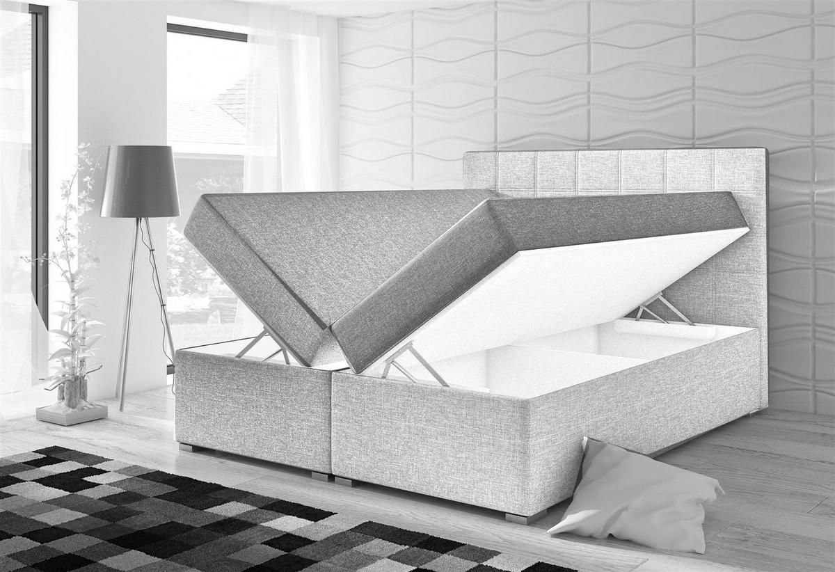 BOXBETT Parozo Premium - Grün, Holzwerkstoff/Textil (180/200cm) - Fun Möbel