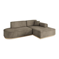 ECKSOFA Ottomane Rechts IREA-L1 - 234x171x83 cm Braun - Braun, Holzwerkstoff/Textil (171/234cm) - ALTDECOR