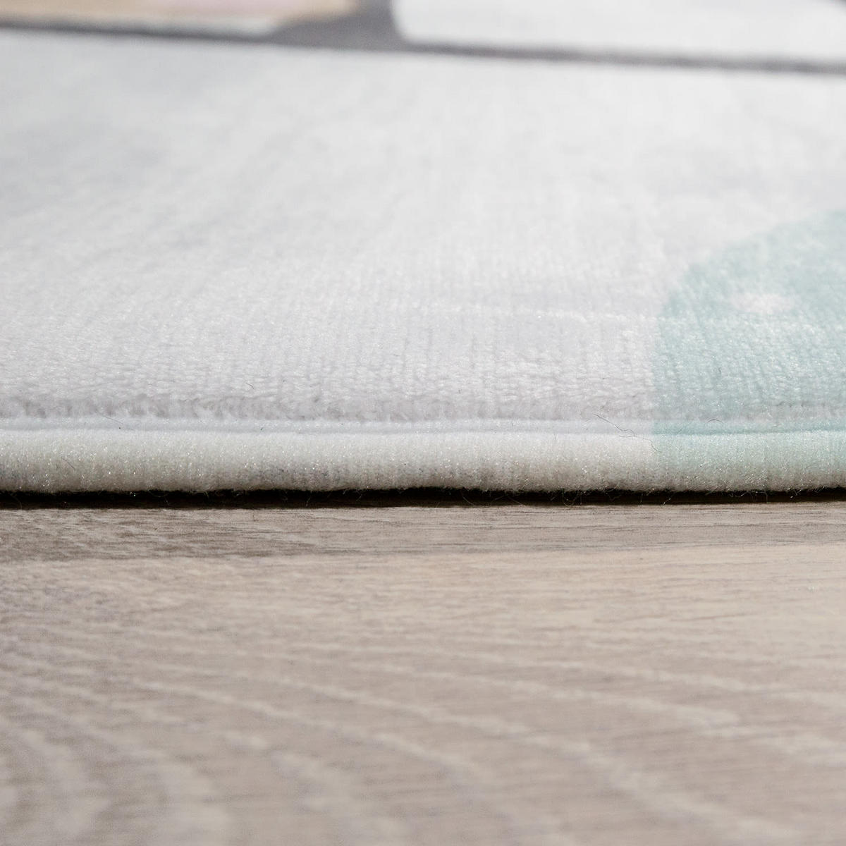 KINDERTEPPICH waschmaschinenwaschbar Wolken Kinderzimmer schmutzabweisend Helltürkis Rechteckig 80x150 - Blau, Textil (80/150cm) - KADIMA DESIGN