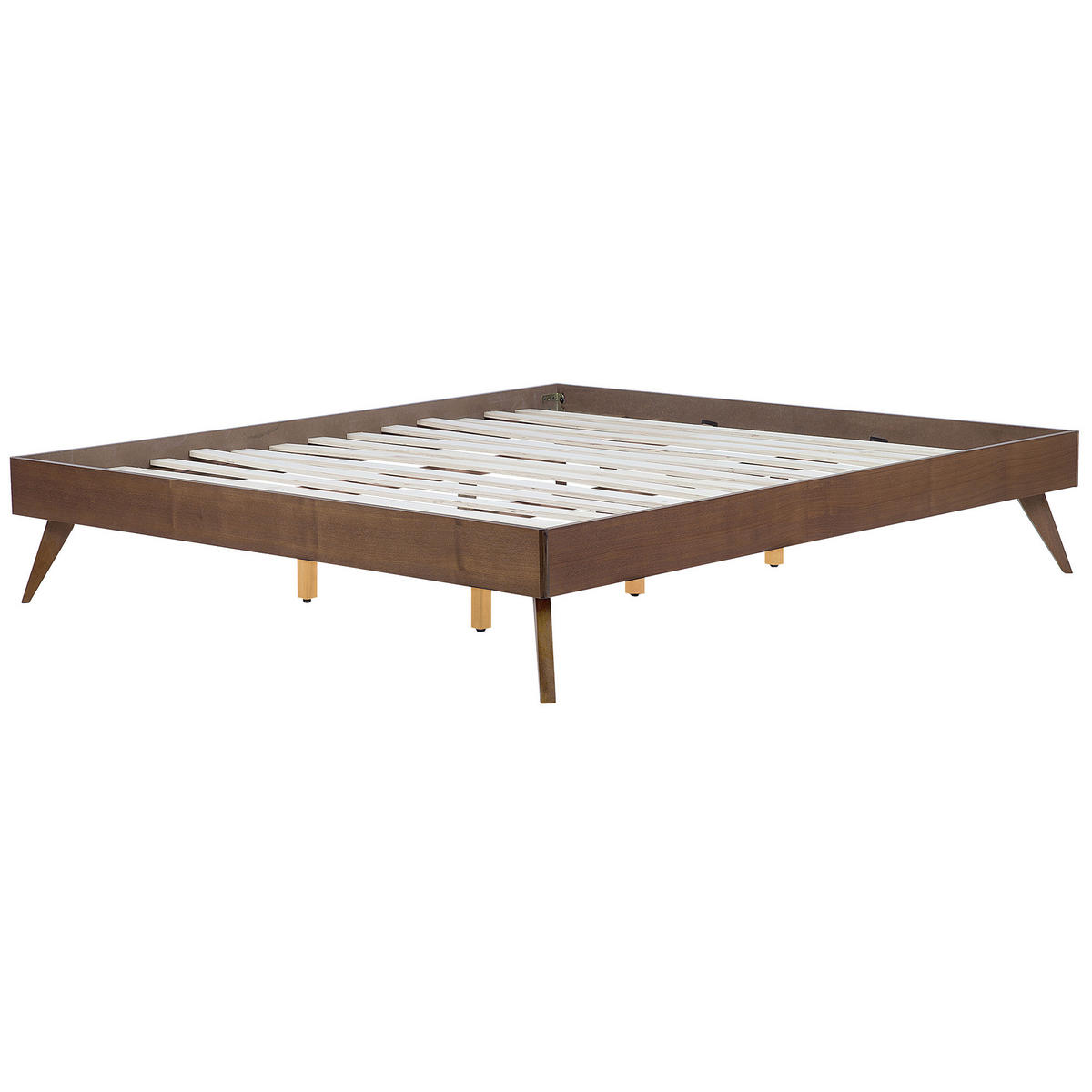 BETT 180/200 cm Dunkler Holzfarbton Berric - Dunkelbraun, Holzwerkstoff (180/200cm) - Beliani