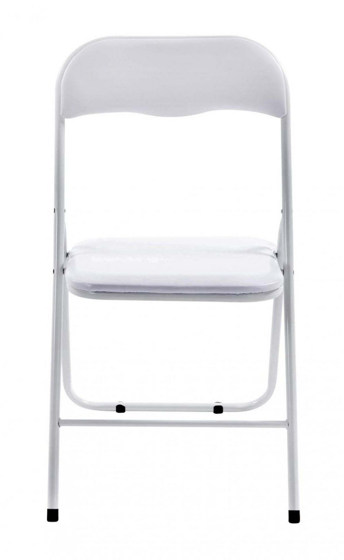BESUCHERSTUHL Lederlook weiß/weiß - Weiß, Textil/Metall (45/78/45cm) - CLP
