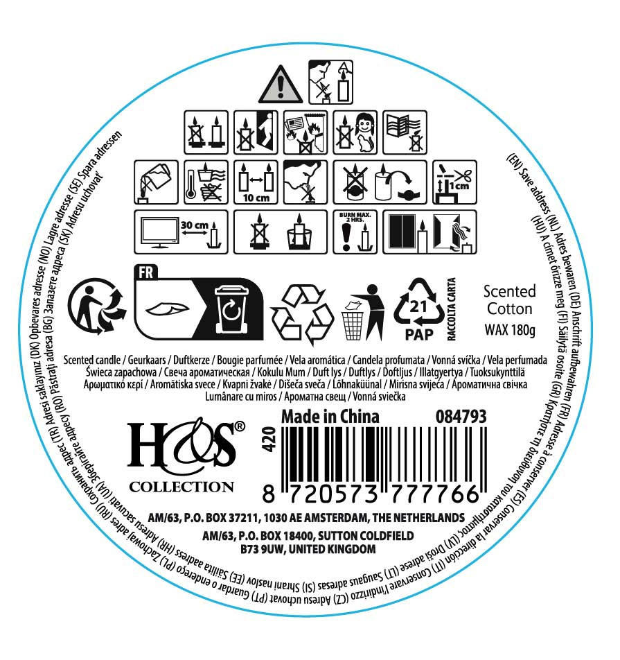 DUFTKERZE Baumwolle Ø 11,8 cm - Braun, Paraffin (11.8/11.8cm) - Home Styling Collection