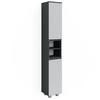 BADSCHRANK J-Shape Weiß 30 x 190 cm - Weiß, Holzwerkstoff (30/190/30cm) - Vicco
