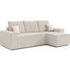 ECKSOFA L Form Talaton Beige 246/149/87 cm – mit Schlaffunktion und Bettkasten - Beige/Schwarz, Kunststoff/Textil (246/149cm) - AX Living