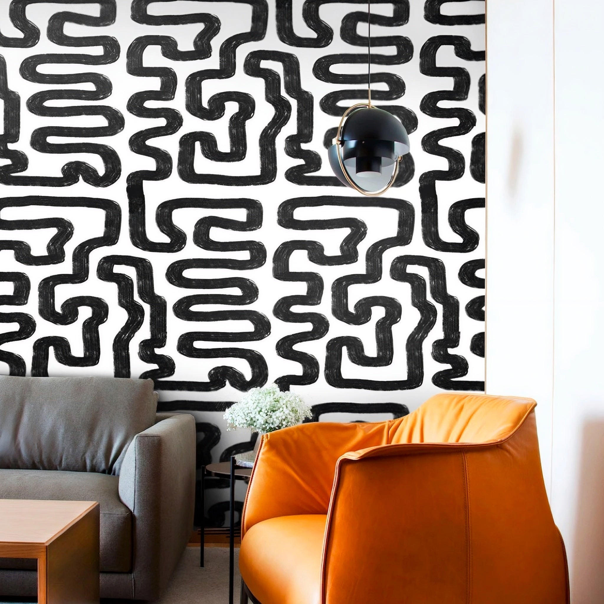 Wallpapers4Beginners Tapete Schwarz 200x280 cm