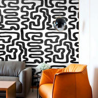 TAPETE Abstrakt aus echtem Papier, 200x280cm, 8 Bögen - Schwarz, Papier (200/280cm) - WALLPAPERS4BEGINNERS