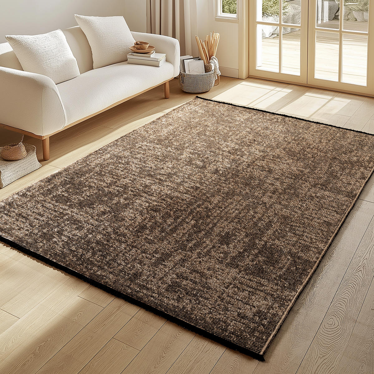 TEPPICH Kurzflor Unicolor Chenille Baumwolle Innen Braun Rechteckig 160x230 - Braun, Textil (160/230cm) - KADIMA DESIGN