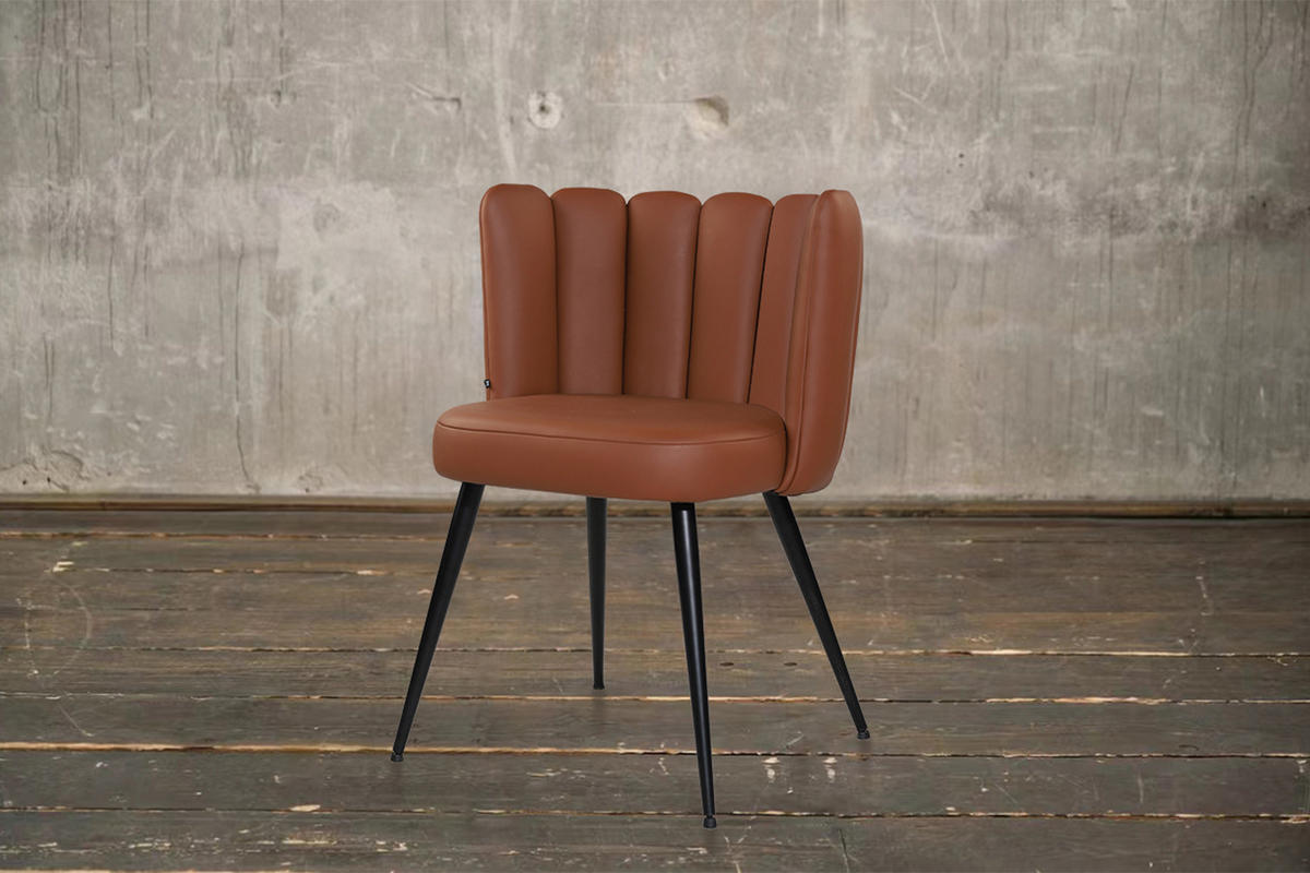 ESSZIMMERSTUHL JADA Braun Leder - Dunkelbraun/Braun, Leder (59/79/55cm) - KAWOLA