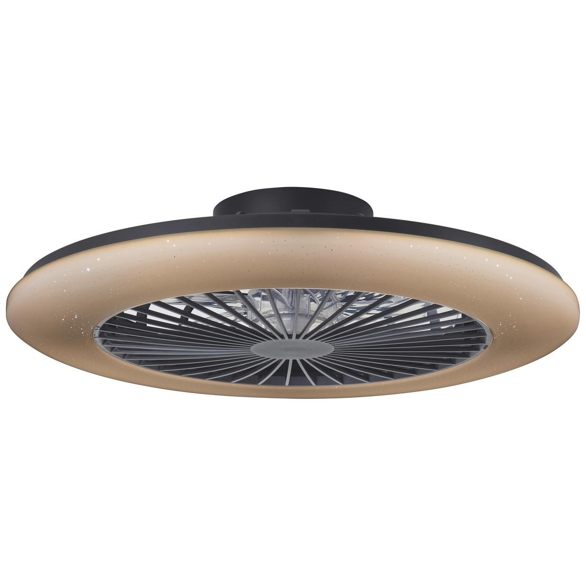 LED DECKENLEUCHTE Salerno Schwarz 57,7/57,7/14,2 cm - Schwarz, Kunststoff (57.7/57.7/14.2cm) - Brilliant