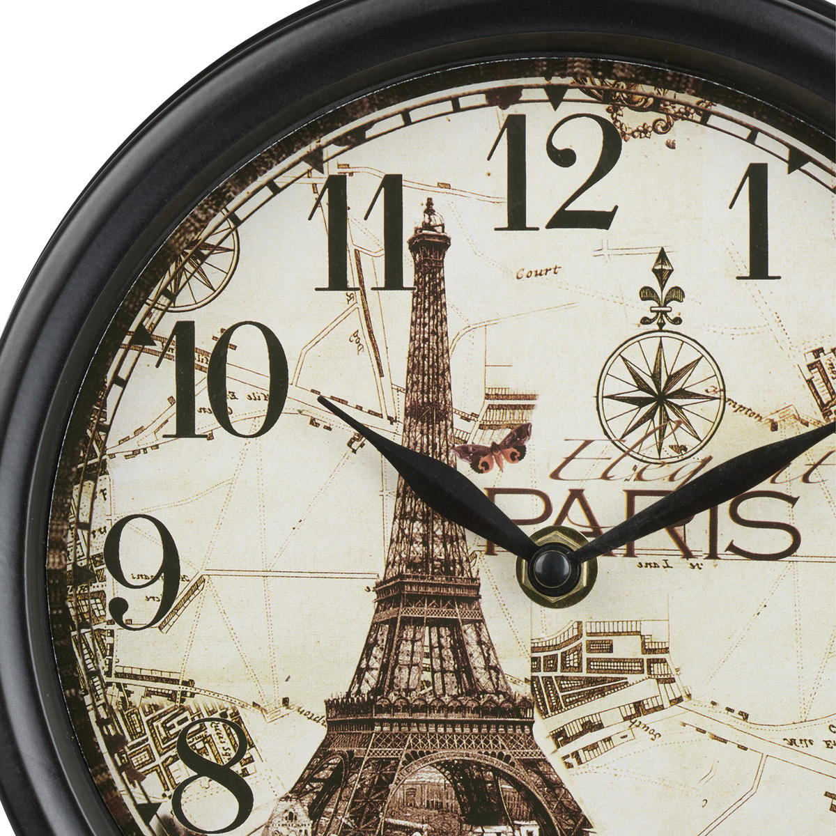 BAHNHOFSUHR - Multicolor, Glas/Metall (35/34/10cm) - Relaxdays