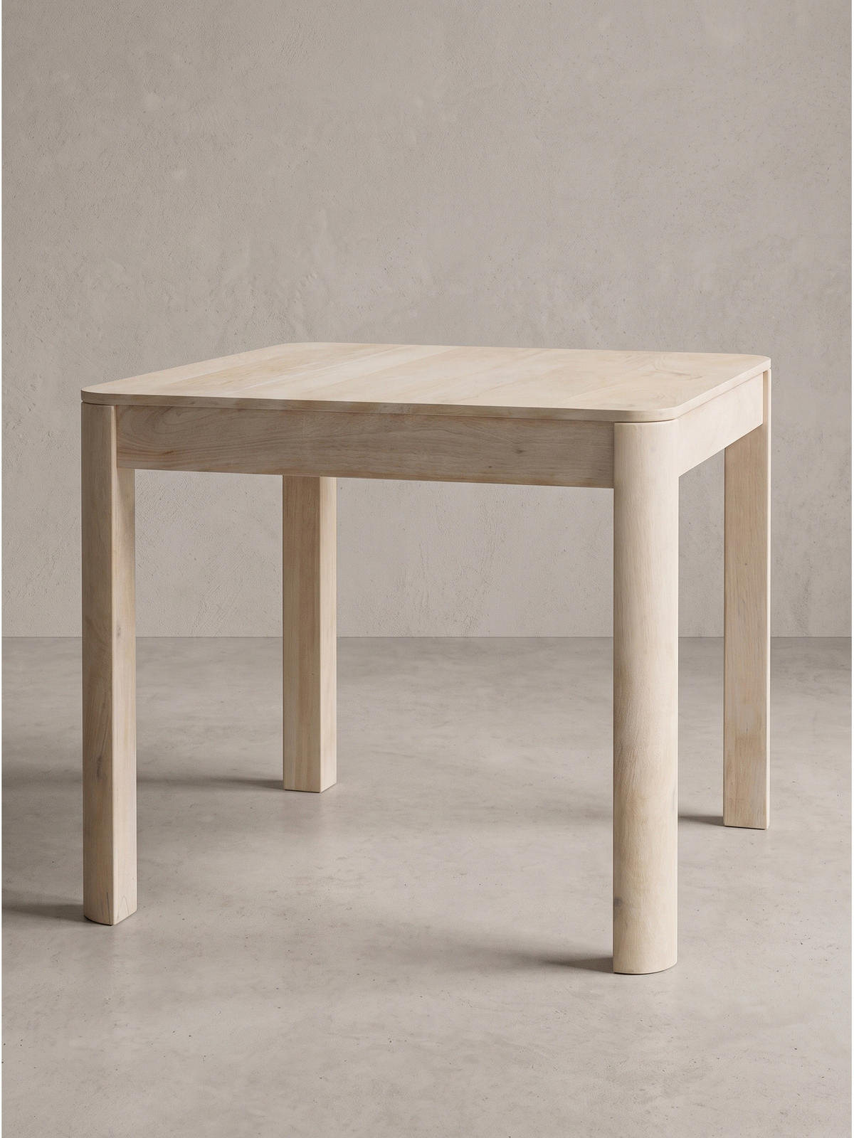ESSTISCH CHARENTE, Mango Massivholz, handgefertigt, Weiß-Mango, 80 x 80 x 76 cm - Beige/Weiß, Holz (80/80/76cm) - KADIMA DESIGN