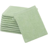 WASCHHANDSCHUH, 10er-Set, 16x21 cm, 100% Baumwolle, Grün - Hellgrün, Textil (16/21cm) - Zollner