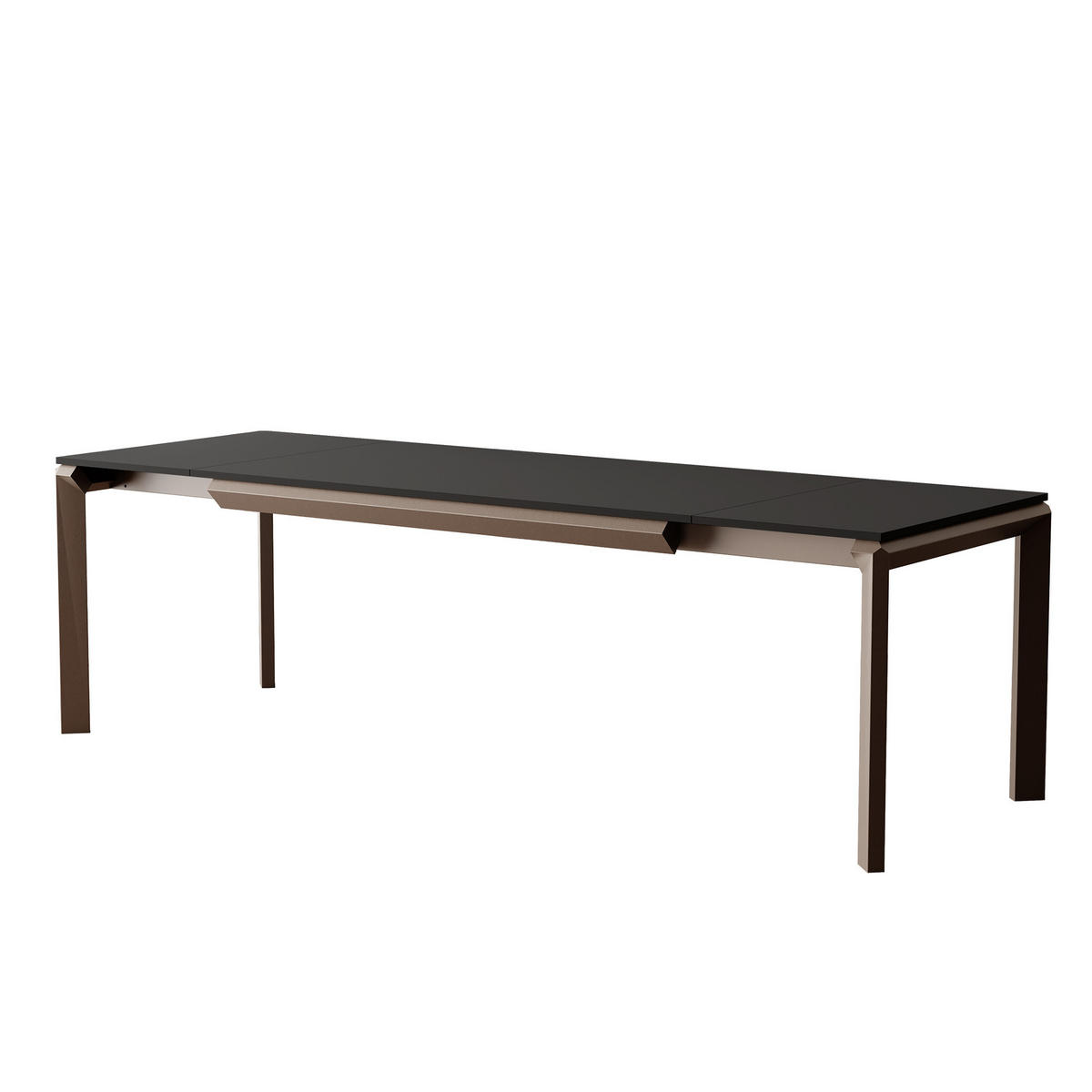 AUSZIEHTISCH FARO 180-270/90/76 cm, Schwarz / Braun - Schwarz/Braun, Holzwerkstoff/Metall (90/180/76cm) - Idohome
