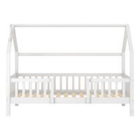 HAUSBETT Kiefernholz 90/200 cm Weiß - Weiß, Holz - Raumix