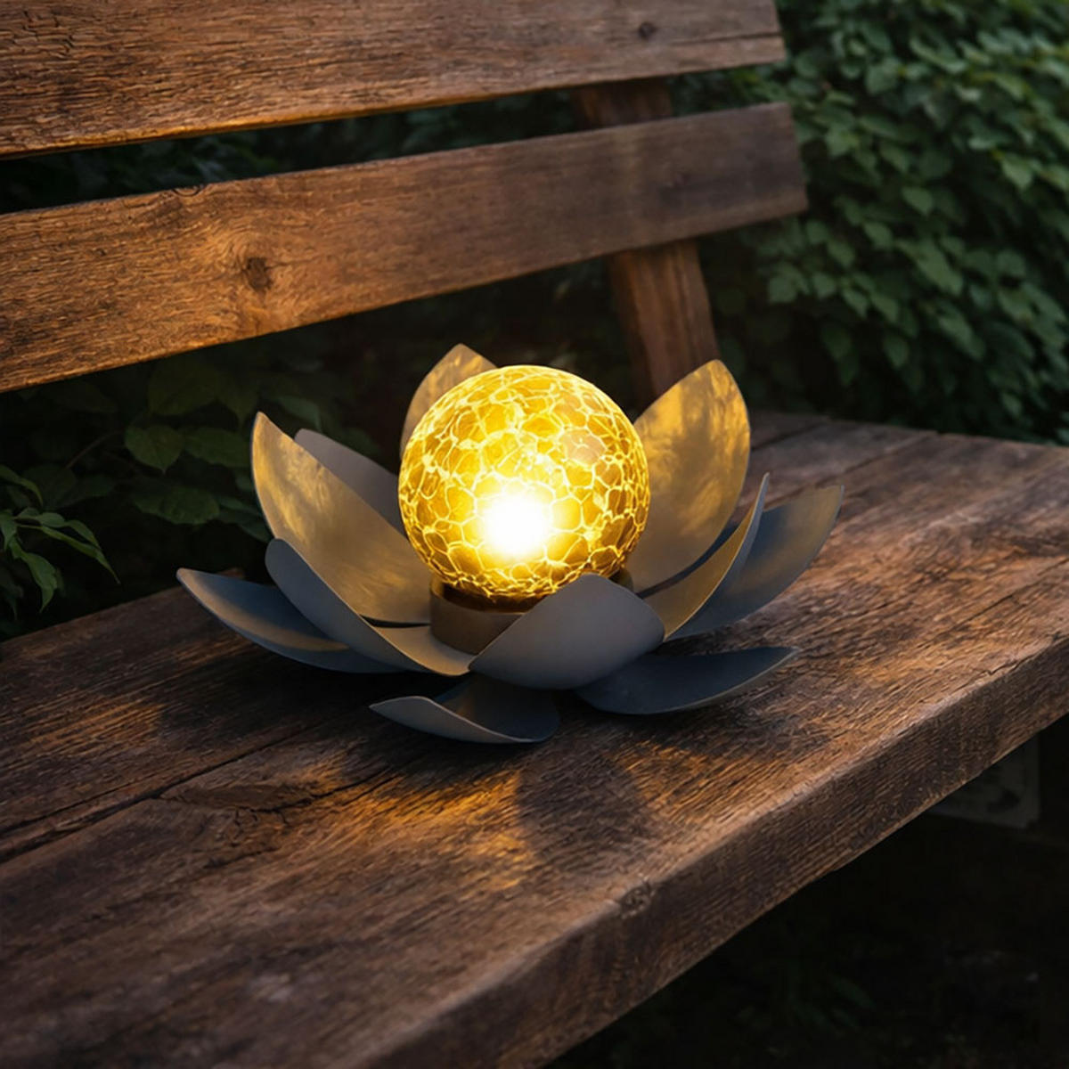 LED AUSSENLEUCHTE Metall Grau - Grau, Glas (25/25/9cm) - Globo Lighting