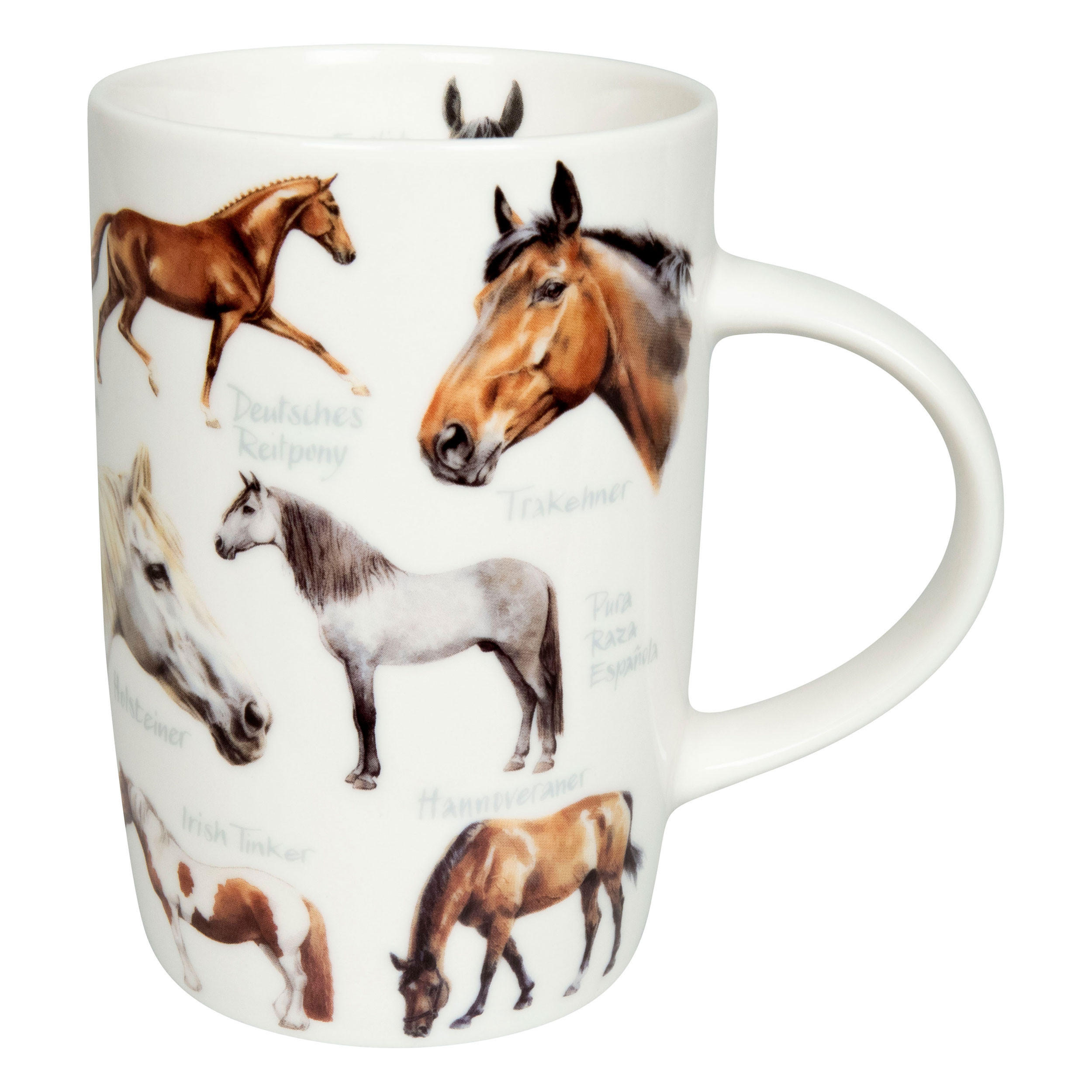 KAFFEEBECHER Natures Diversity - Horses - Naturfarben, Keramik (0.54L) - Könitz
