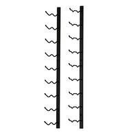 WANDWEINHALTER Schwarz 23/3/90 cm - Schwarz, Metall (23/90/3cm) - Mobili Rebecca