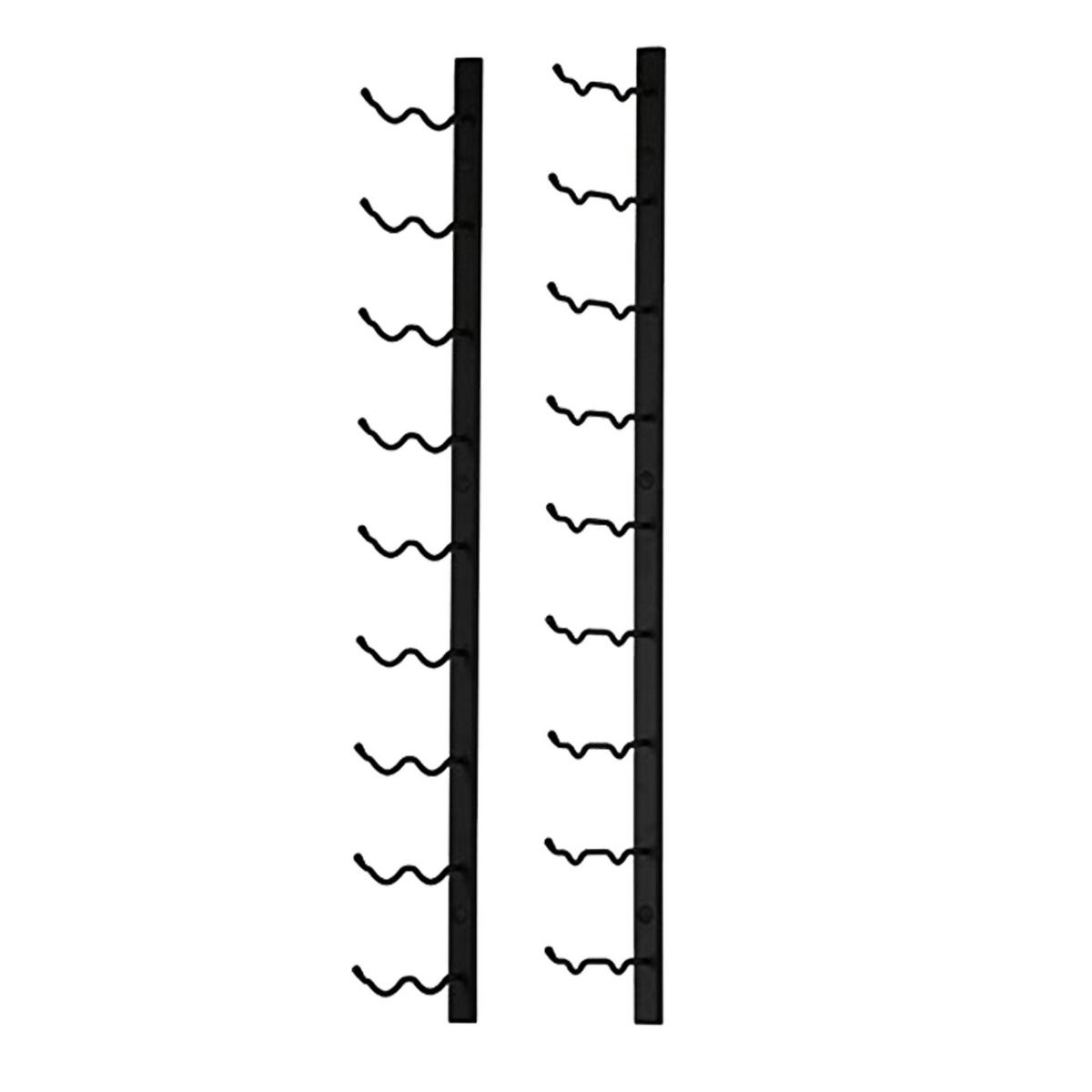 WANDWEINHALTER Schwarz 23/3/90 cm - Schwarz, Metall (23/90/3cm) - Mobili Rebecca