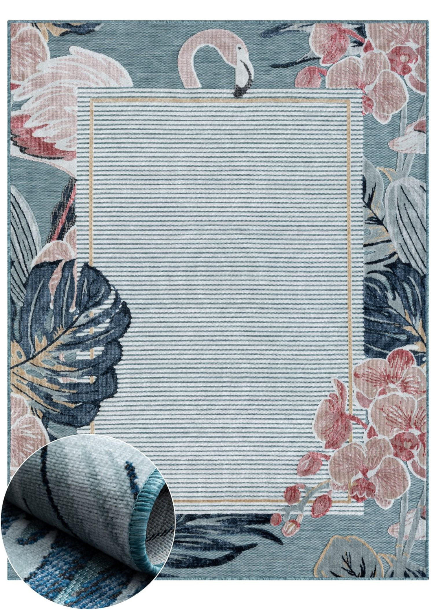 OUTDOORTEPPICH Kairos Türkis,Altrosa,Dunkelblau 140/200 cm - Türkis, Textil (140/200cm) - My-Rug