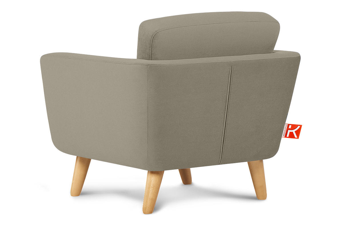 SESSEL TAGIO Massivholz-Beine, Beige - Beige/Braun, Buchenholz/Textil (86/80/88cm) - KONSIMO®