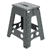 KLAPPHOCKER, 29x22x45 cm, 100% Kunststoff, Grau - Anthrazit, Kunststoff (29/45/22cm) - Zollner