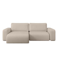 ECKSOFA TALW L MINI mit Schlaffunktion, Beige - Beige, Textil (257/148cm) - Fedve