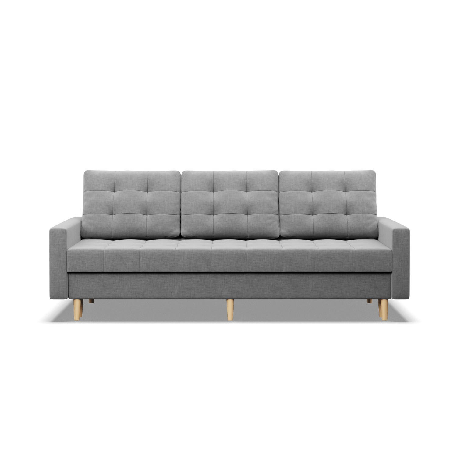 SOFA 3-SITZER MIT SCHLAFFUNKTION ELMA, Grau - Grau, Textil (212/88/92cm)
