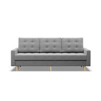 SOFA 3-SITZER MIT SCHLAFFUNKTION ELMA, Grau - Grau, Textil (212/88/92cm)