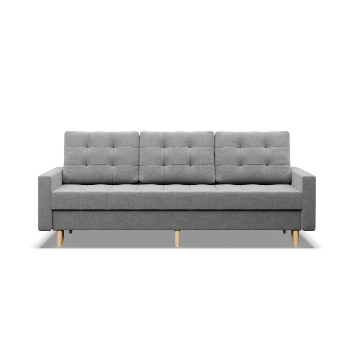 SOFA 3-SITZER MIT SCHLAFFUNKTION ELMA, Grau - Grau, Textil (212/88/92cm)