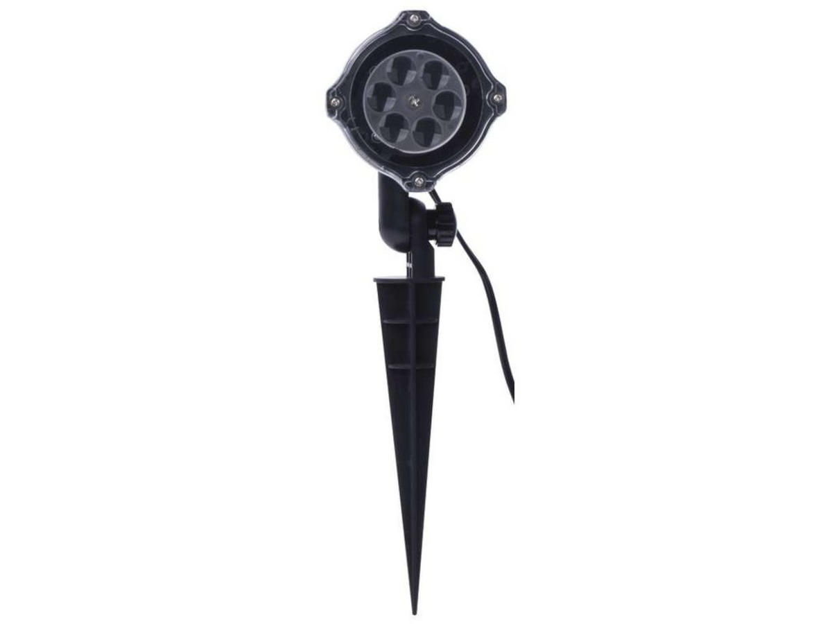 LED-WEIHNACHTSPROJEKTOR SCHNEEFLOCKEN - für innen und außen - Schwarz, Kunststoff/Metall (20/20/30cm) - LAALU