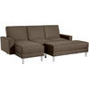 FUNKTIONSSOFA mit Hocker Katryna Flachgewebe sahara - Sahara, Kunststoff (144/92/230cm) - 58aufmkessel