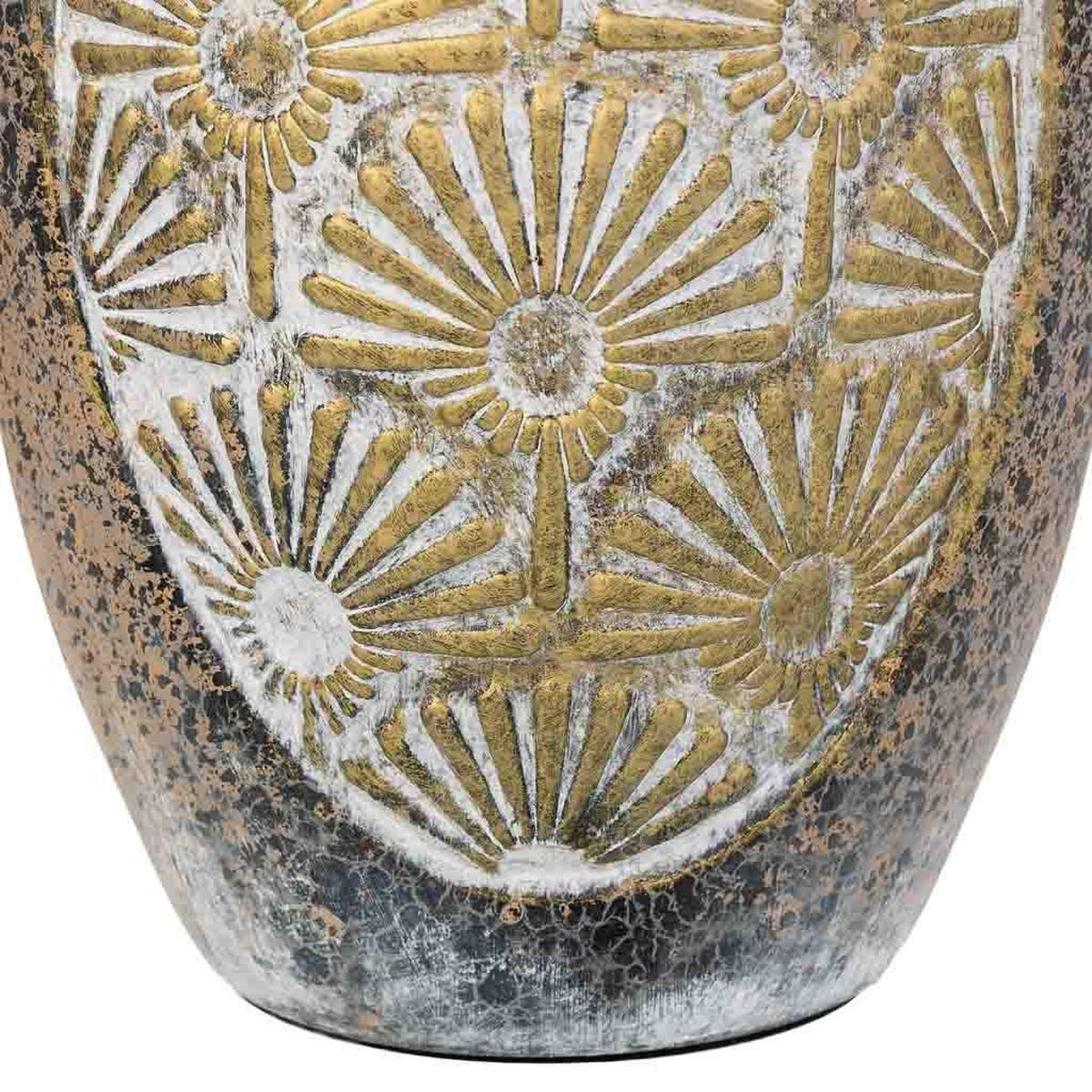 VASE aus Keramik, golden, 18x36cm - Goldfarben, Keramik (36cm) - Wanderlust