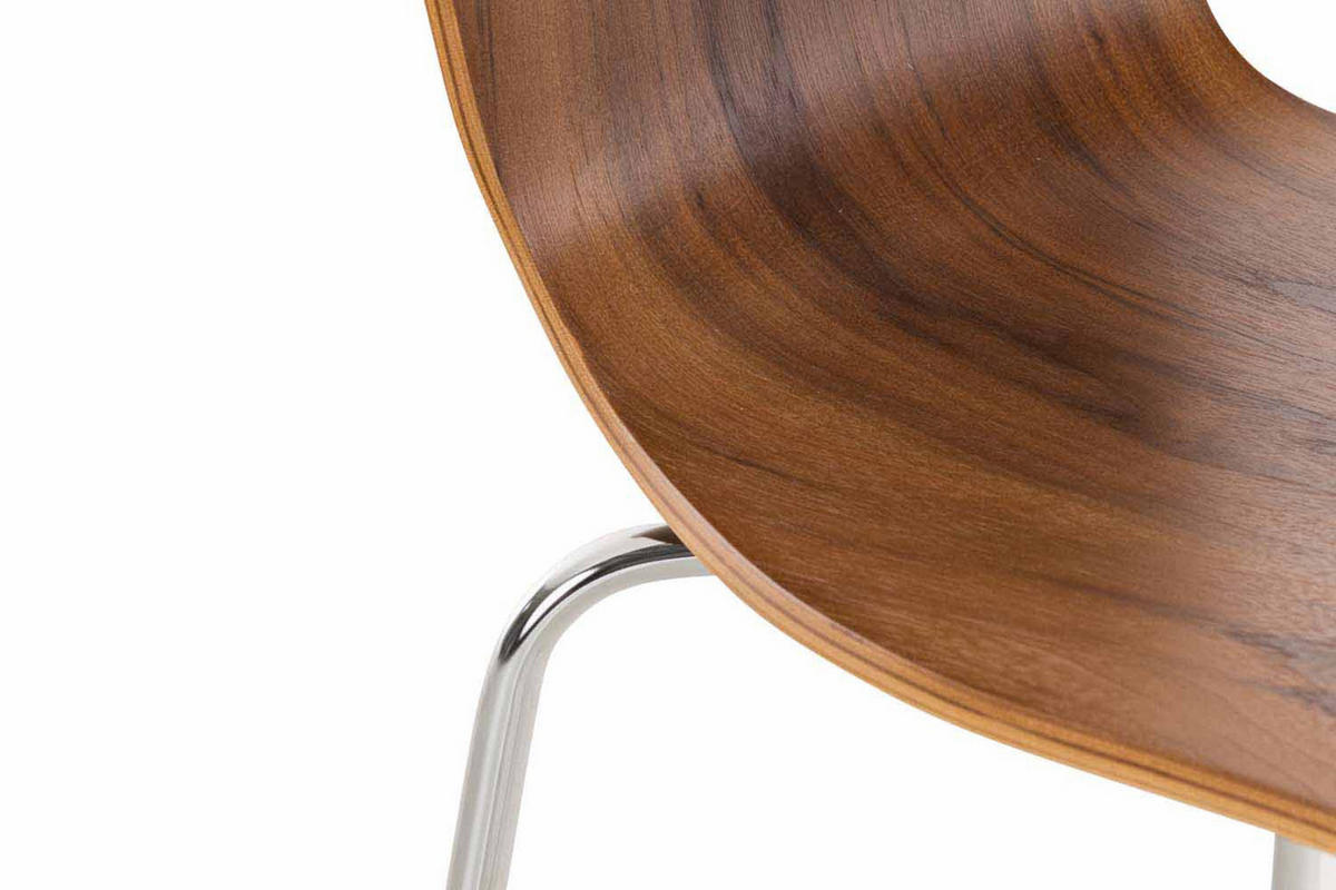 BESUCHERSTUHL Almere - 2er Set walnuss - Braun, Holz (43/84/50cm) - TPFLiving
