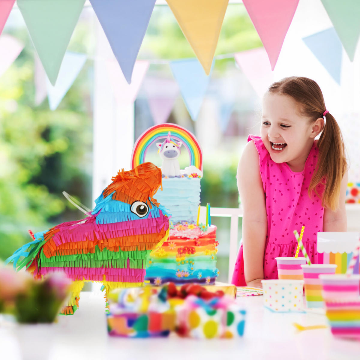 PINATA - Multicolor, Papier/Wellpappe (25/27.5/7cm) - Relaxdays