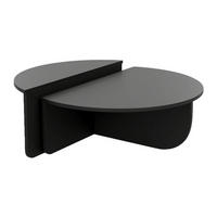 COUCHTISCH 2-teilig - Schwarz - ALOEVA - Schwarz, Holz (90/60/30cm) - Vente-Unique
